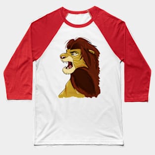 African Cartoon Lion Baseball T-Shirt